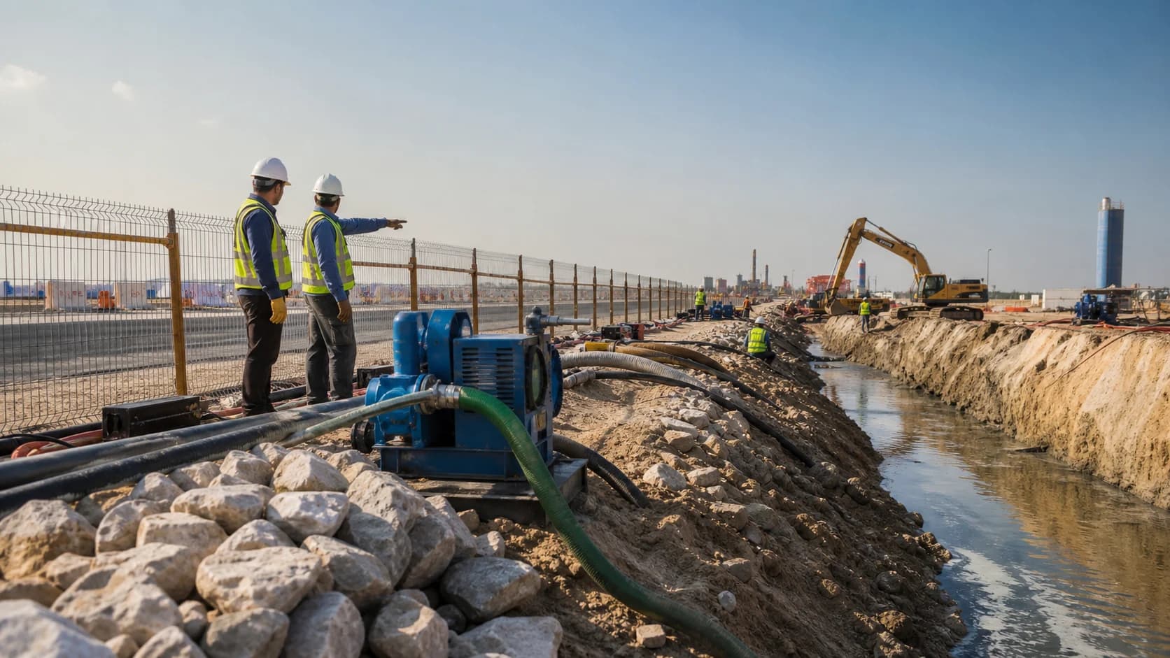 Site support image representing project management and field coordination.