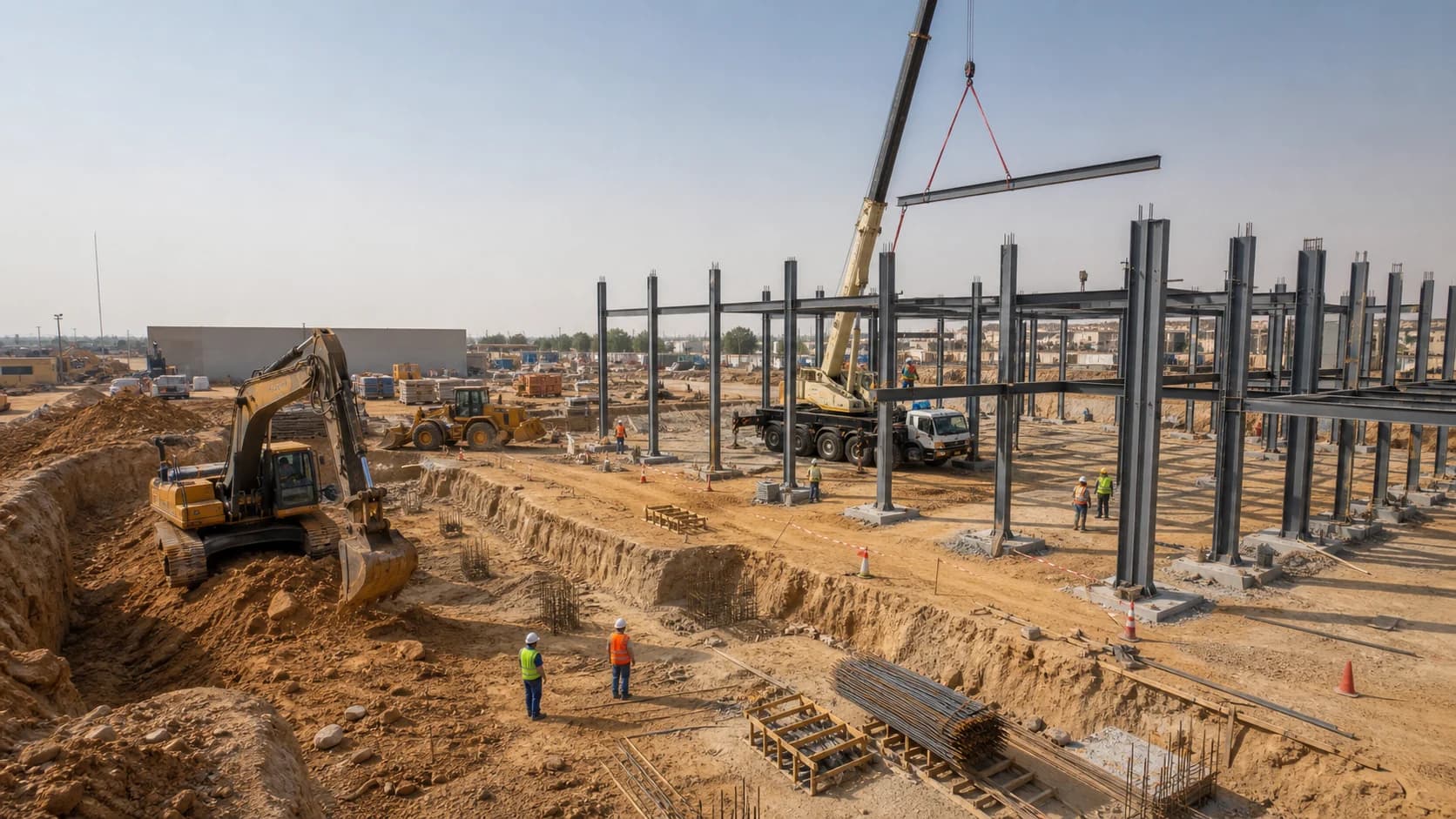 Construction site image representing safety and quality control.