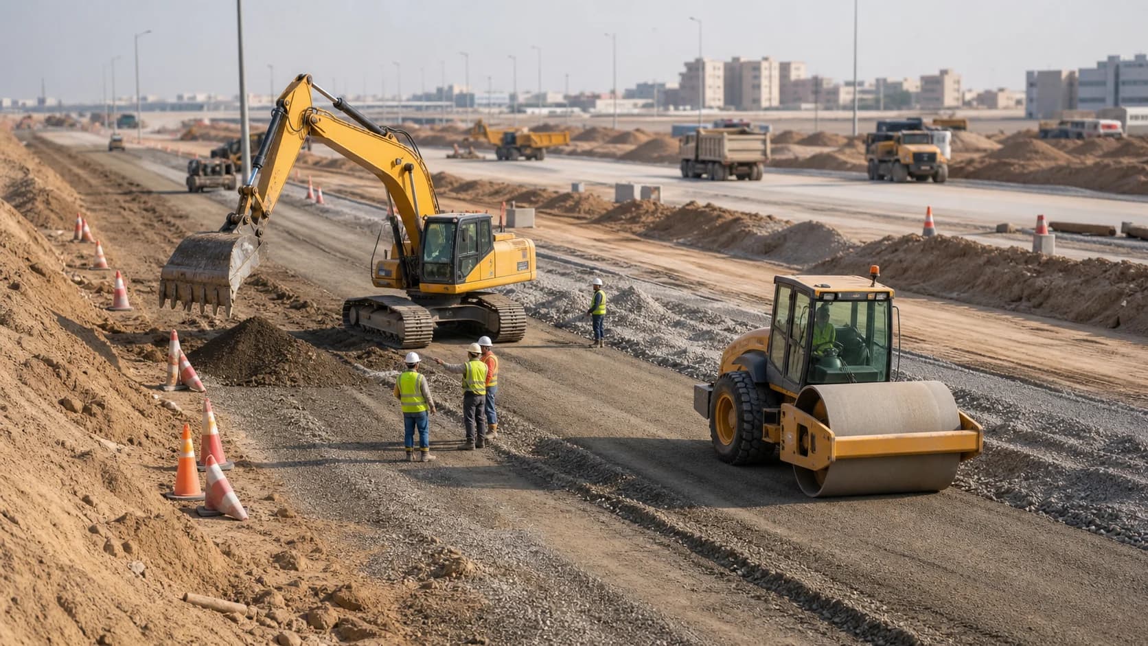 Road infrastructure image representing Al Khayer Al Arab project delivery.